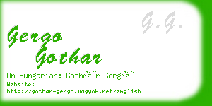 gergo gothar business card